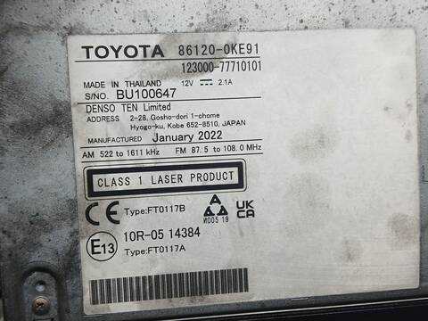 Foto 3ª: Sistema Audio Radio CD Toyota Hilux 2.4 D 4WD GUN125_) 150CV 110KW [2GD-FTV] (2022)