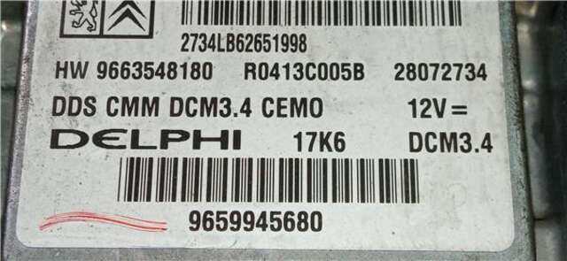 Centralita Motor ECU Peugeot 307 2.0 [2.0 LTR. - 100 KW 16V HDI FAP]