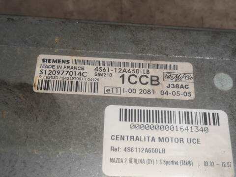 Centralita Motor ECU Mazda 2 FYJA BERLINA