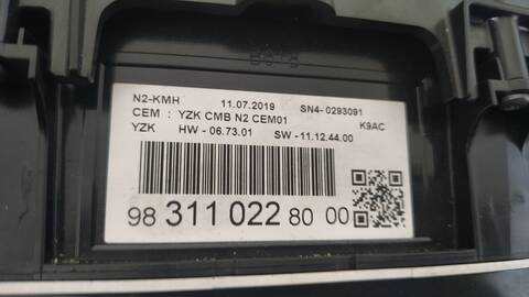 Foto 4ª: Cuadro de Instrumentos Citroen Berlingo CONTRLOL M 102CV 75KW FURGON [YHY] (2020)