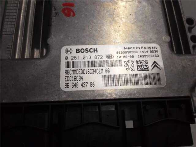 Foto 3ª: Centralita Motor ECU Peugeot 407 1.6 CONFORT [1.6 LTR. - 80 KW HDI FAP CAT (9HZ - DV6TED4)] [9HZ (DV6TED4)]