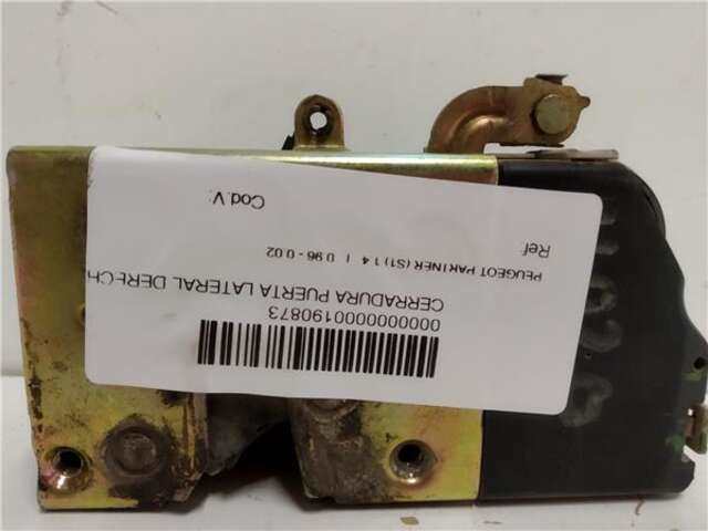 Cerradura Puerta Trasera Derecha Peugeot Partner 1.4 (75 CV)