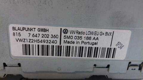 Foto 2ª: Sistema Audio Radio CD Volkswagen Tiguan COUNTRY 140CV 103KW [CBAB] (2008)
