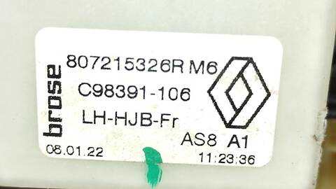 Foto 3ª: Elevalunas Eléctrico Delantero Izquierdo Renault Captur TECHNO 140CV 103KW [H5H 490] (2022)