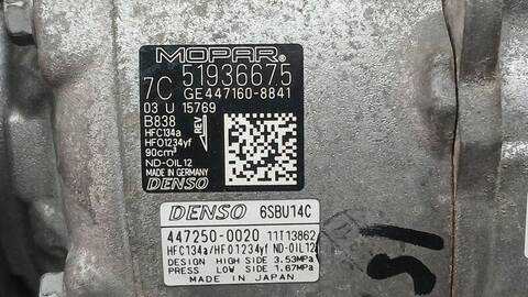 Foto 3ª: Compresor Aire Acondicionado Jeep Renegade LONGITUDE FWD 120CV 88KW [55260384] (2017)