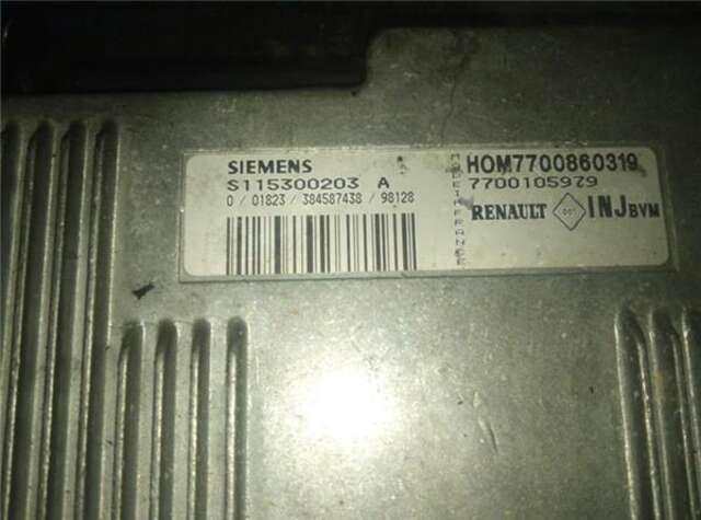 Centralita Motor ECU Renault Megane 1.6E ALIZE [1.6 LTR. - 66 KW] I CLASSIC (LA0)(1996-_)