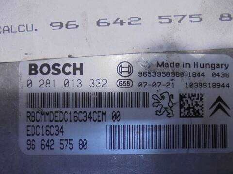 Foto 3ª: Centralita Motor ECU Peugeot 308 SPORT 109CV 80KW [9HZ] (2007)