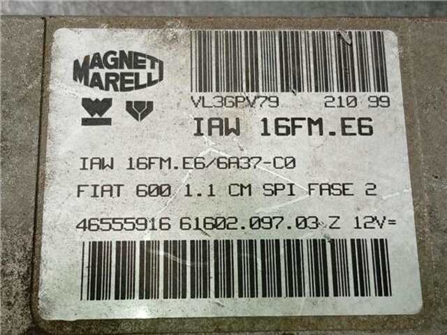 Foto 2ª: Centralita Motor ECU Fiat Seicento 1.1 (187AXB. 187AXB1A) [176 B2.000]