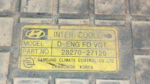 Foto 4ª: Intercooler Hyundai Trajet 2.0 CRDI GLS 113CV 83KW [D4EA] (2003)