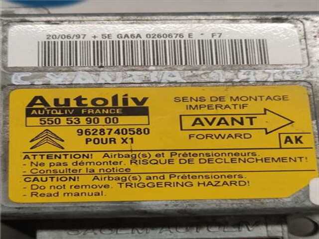 Foto 2ª: Centralita Airbag Citroen Xantia 1.9 TD SX [1.9 LTR. - 68 KW TURBODIESEL (DHX. D8B - XUD9TE)] [DHX (XUD9TE)]
