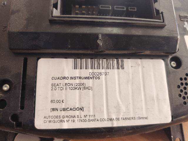 Foto 2ª: Cuadro de Instrumentos Seat Leon 2.0 TDI II [BKD] (2006)