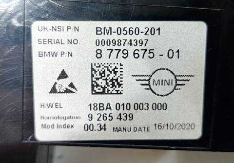 Foto 3ª: Cuadro de Instrumentos Mini Mini B38A15A (2020)