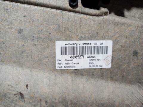 Foto 3ª: Tapizados Cartoneras Opel Zafira COSMO 120CV [Z19DT] (2005)