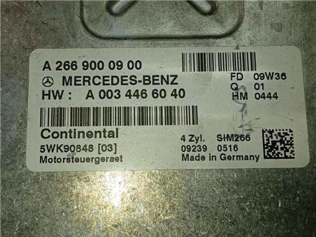 Foto 2ª: Centralita Motor ECU Mercedes Clase A 140 1.5 A 160 (169.031) [1.5 LTR. - 70 KW CAT] [M 266.920]