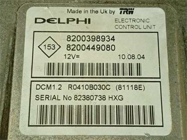 Centralita Motor ECU Renault Modus 1.5 CONFORT DYNAMIQUE [1.5 LTR. - 60 KW DCI DIESEL]