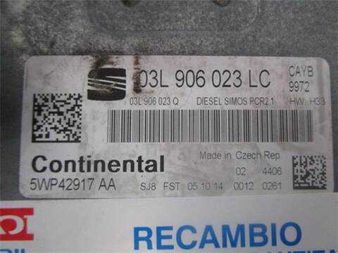 Foto 2ª: Centralita Motor ECU Seat Ibiza 1.6 TDI BERLINA 105CV 77KW [CAY] (2015)