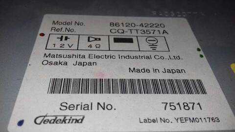 Foto 3ª: Sistema Audio Radio CD Toyota Rav4 2.2 TD CAT 136CV 100KW [2ADFTV] (2007)