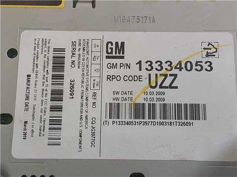 Foto 3ª: Sistema Audio Radio CD Opel Astra 2.0 CDTI 160CV 118KW [A 20 DTH] (2010)