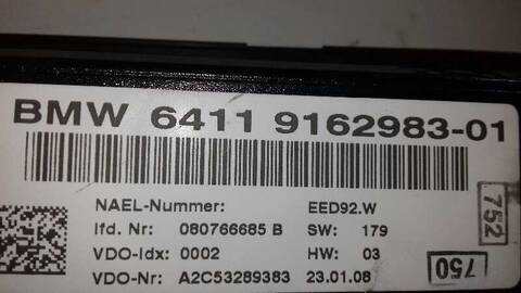 Foto 3ª: Mando Climatizador Bmw Serie 3 315 320D BERLINA 177CV 130KW [N47D20A] (2008)