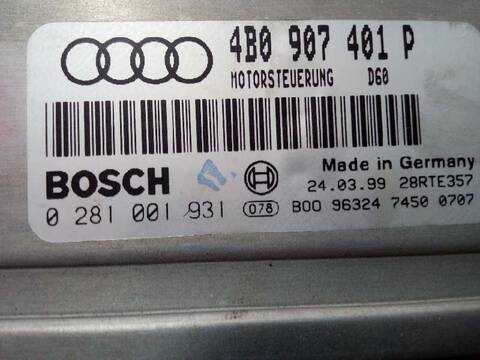 Foto 2ª: Centralita Motor ECU Audi A6 2.5 TDI BERLINA 150CV 110KW [AFB] (1999)