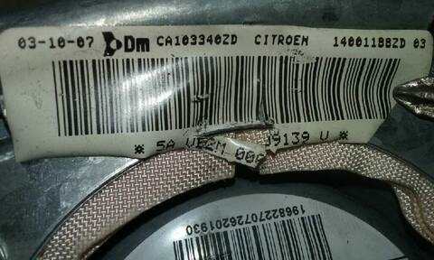 Foto 3ª: Airbag Delantero Izquierdo Citroen Jumpy 2.0 HDI CAT RHK - DW10UTED4) 120CV 88KW (2008)