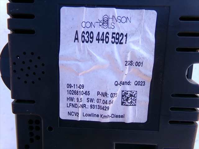 Foto 3ª: Cuadro de Instrumentos Mercedes Vito 2.2 CDI W639,2003-2010 [646980] (2010)