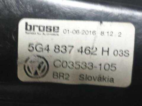 Foto 2ª: Elevalunas Eléctrico Delantero Derecho Volkswagen Golf 1.6 TDI 105CV (2013)