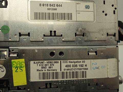 Sistema GPS Audi A8 3.3 V8 32V TDI BITURBO CAT AKF) 224CV 165KW