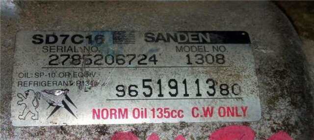 Foto 2ª: Compresor Aire Acondicionado Citroen C4 2.0 HDI [RHJ-DW10BTED4]
