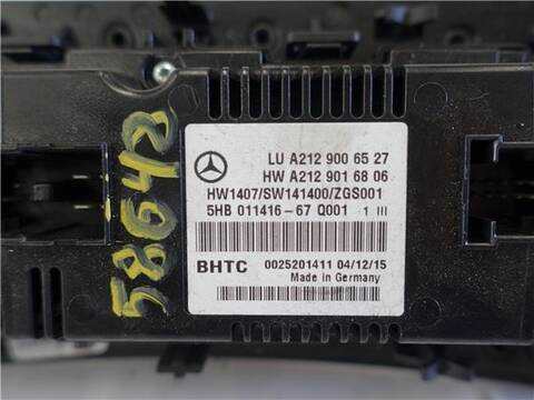 Foto 3ª: Mando Climatizador Mercedes Clase E 180 2.1 E 220 BLUETEC 212.201) 177CV 130KW FAMILIAR [OM 651.924] (2016)