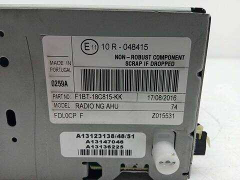 Foto 2ª: Sistema Audio Radio CD Ford Focus BUSINESS 125CV 92KW [M1DD] (2016)