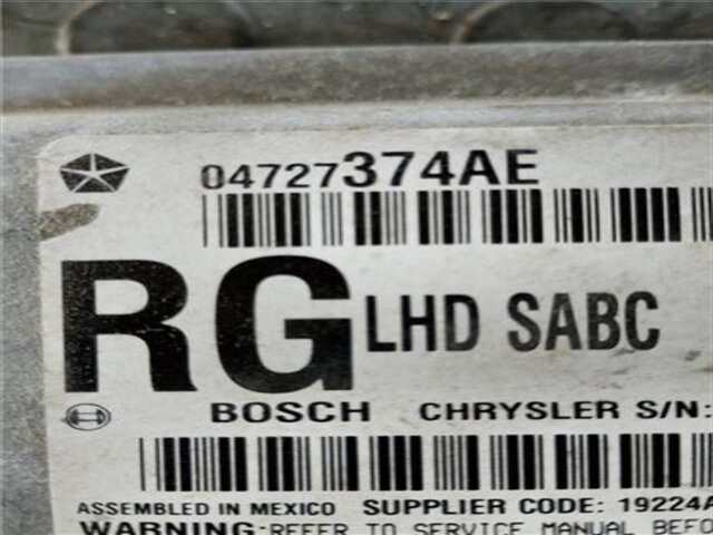 Foto 2ª: Centralita Airbag Chrysler Grand Voyager 3.3 G 6V (VARIANTE YB1R) [R(VIN) OR 3.3]