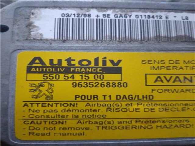 Foto 3ª: Centralita Airbag Peugeot 206 1.4 I [KFX (TU3JP)]