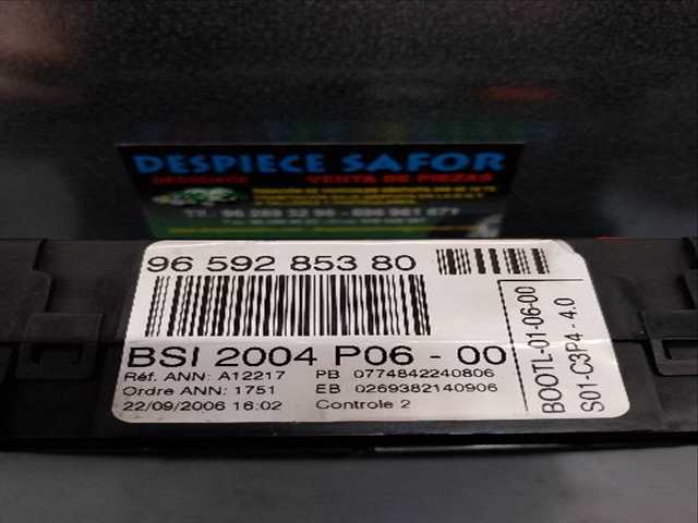 Foto 2ª: Centralita Confort BSI Peugeot 207 1.4 HDI [D-8HZ] (2006)