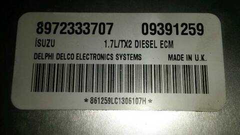 Foto 2ª: Centralita Motor ECU Opel Corsa 1.7 16V DI CAT Y 17 DTL - LK8) 65CV 48KW [Y17DTL] (2002)