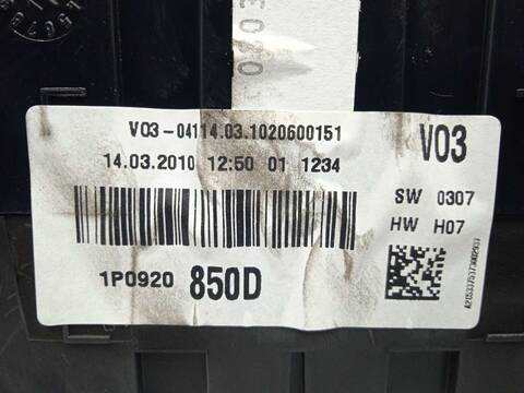 Foto 3ª: Cuadro de Instrumentos Seat Altea 1.4 16V TSI 125CV 92KW [CAXC] (2010)