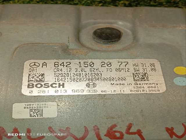 Foto 2ª: Centralita Motor ECU Mercedes Clase ML 320 3.0 CDI 5P [642940] (2007)