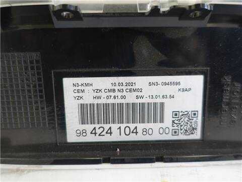 Foto 3ª: Cuadro de Instrumentos Peugeot Rifter 1.5 ACCESS LONG 102CV 75KW [YH01] (2021)