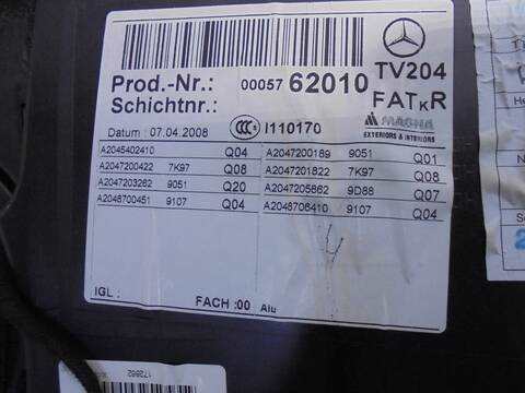 Foto 3ª: Tapizados Cartoneras Mercedes Clase C 160 2.1 CDI CAT BERLINA 170CV 125KW [646811] (2009)