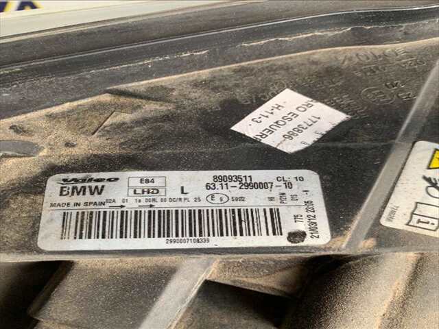 Foto 3ª: Faro Izquierdo Bmw X1 2.0 DI 143CV 0CV [N47D20C] (2012)