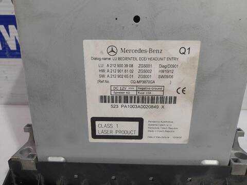Foto 2ª: Sistema Audio Radio CD Mercedes Clase E 180 2.1 CDI CAT AUT. 170CV [OM651924] (2009)