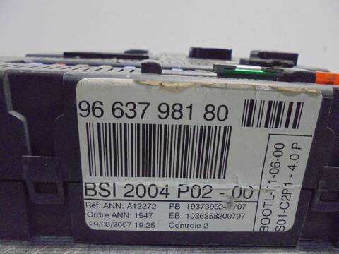 Foto 3ª: Centralita Confort BSI Peugeot 308 SPORT 109CV 80KW [9HZ] (2007)