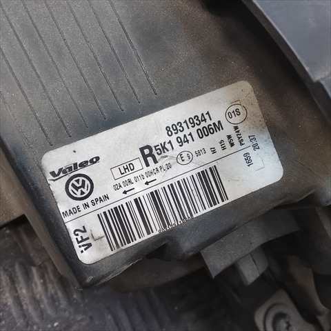 Foto 3ª: Faro Derecho Volkswagen Golf 0.1 (2010)