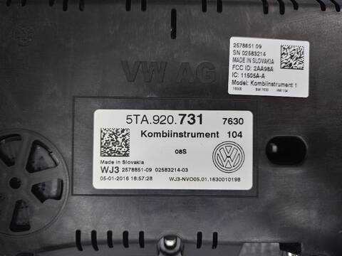 Foto 2ª: Cuadro de Instrumentos Volkswagen Touran ADVANCE BMT 110CV [CRKB] (2015)