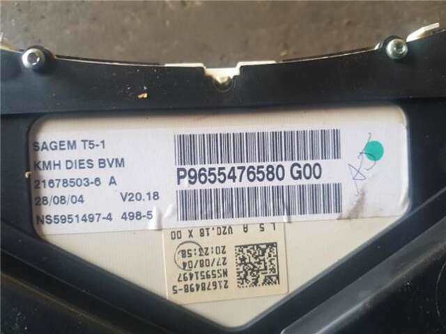 Foto 2ª: Cuadro de Instrumentos Peugeot 307 2.0 HDI 90 [RHY (DW10TD)]