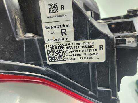Foto 3ª: Piloto Trasero Derecho Audi Q3 35 TDI BASICO 150CV 110KW [DTSB] (2021)