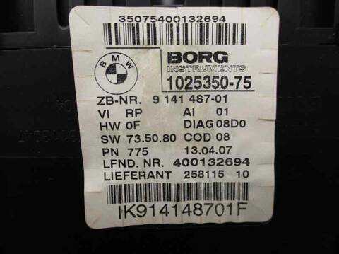 Foto 3ª: Cuadro de Instrumentos Bmw Serie 3 315 N47D20C BERLINA (2007)