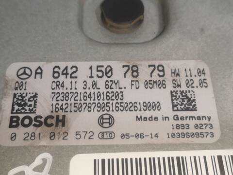 Foto 2ª: Centralita Motor ECU Mercedes Clase CLK 320 3.0 D 224CV 165KW AUT. 209.320 (2005)