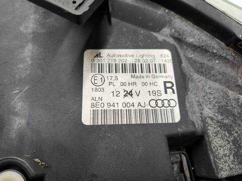 Foto 3ª: Faro Derecho Audi A4 1.9 TDI BERLINA 116CV 85KW [BRB] (2007)