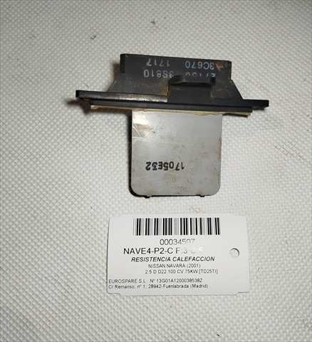 Calefacción Nissan Navara 2.5 D D22 100 CV